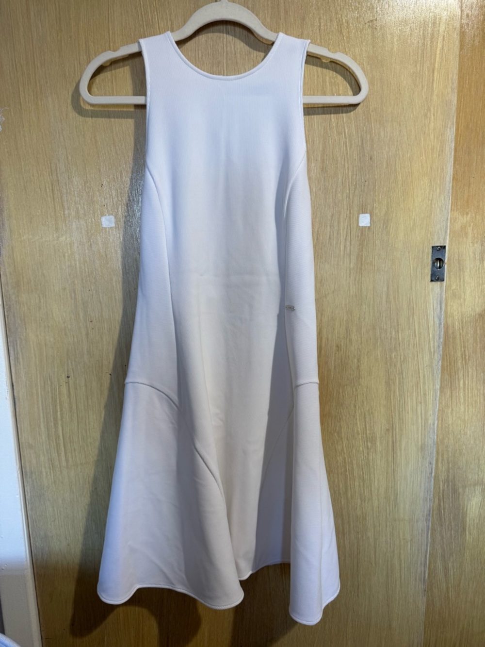 Armani Exchange White Sleeveless Flared Midi Dress